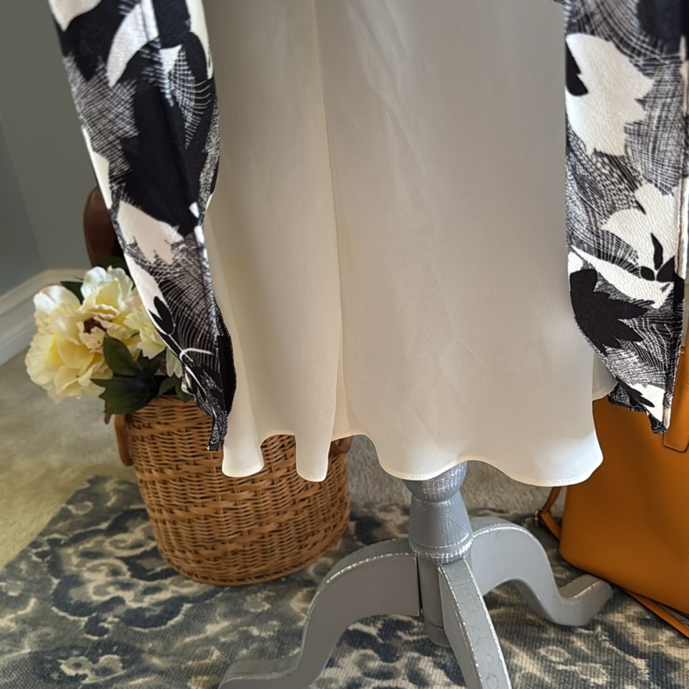 Lauren Ralph Lauren Black and White Floral Dress Size 12 - Picture 9 of 12